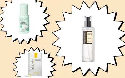 Snailmed: serum z ekstraktem ze ślimaka Peach Slices, esencja COSRX z 96% filtratem śluzu ślimaka i ampułki Biopelle.