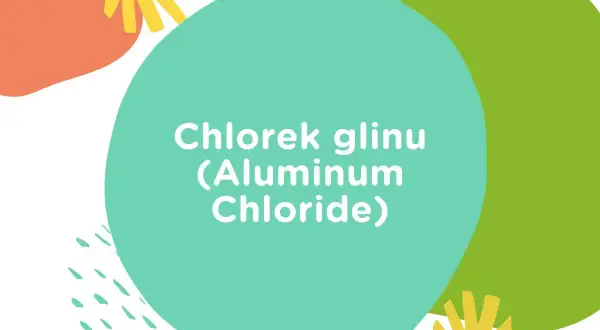 Chlorek glinu (Aluminum Chloride) na tle kolorowych kształtów.