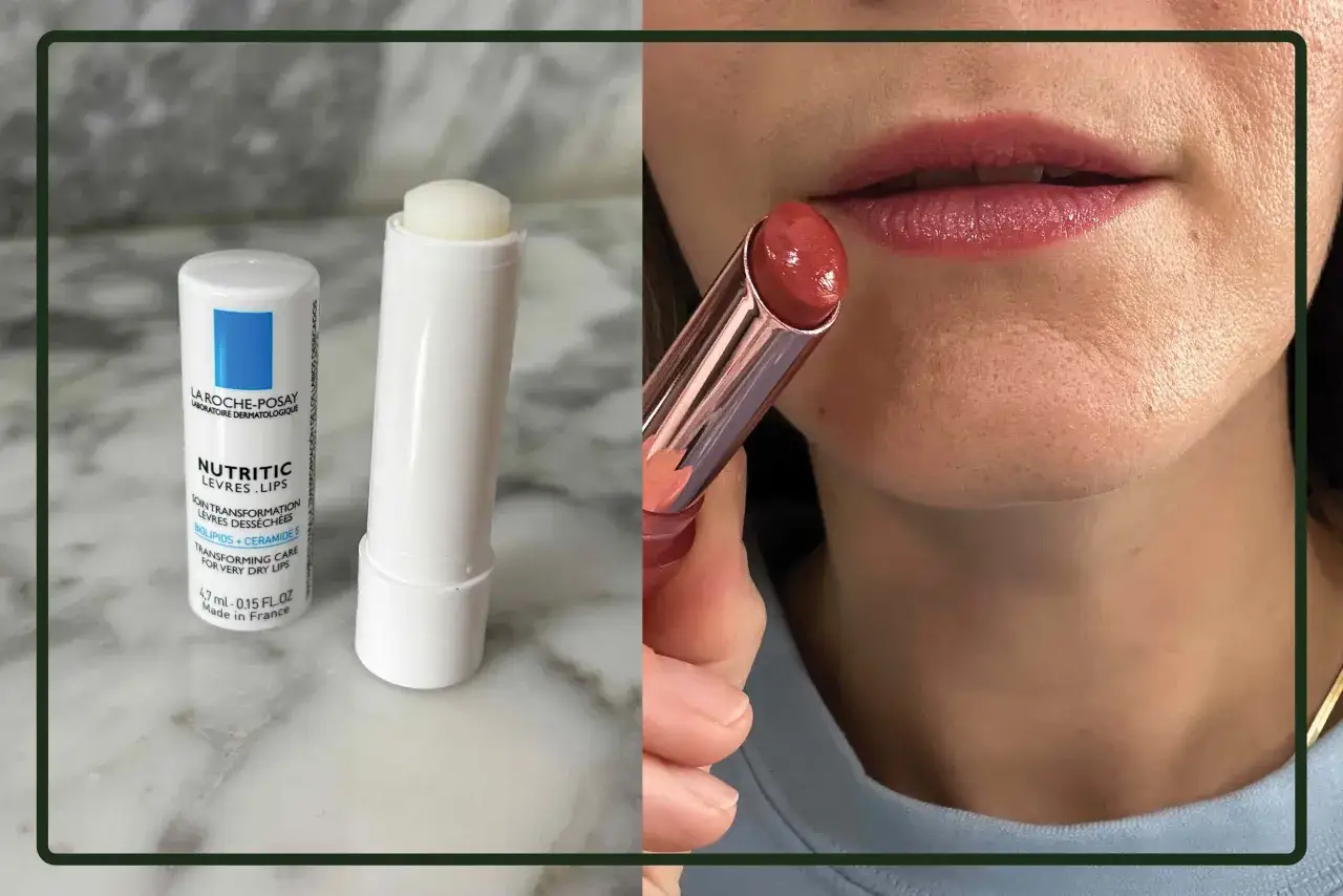 Balsam do ust La Roche-Posay i szminka w odcieniu nude. Koniec z piekącymi ustami, czas na nawilżenie!